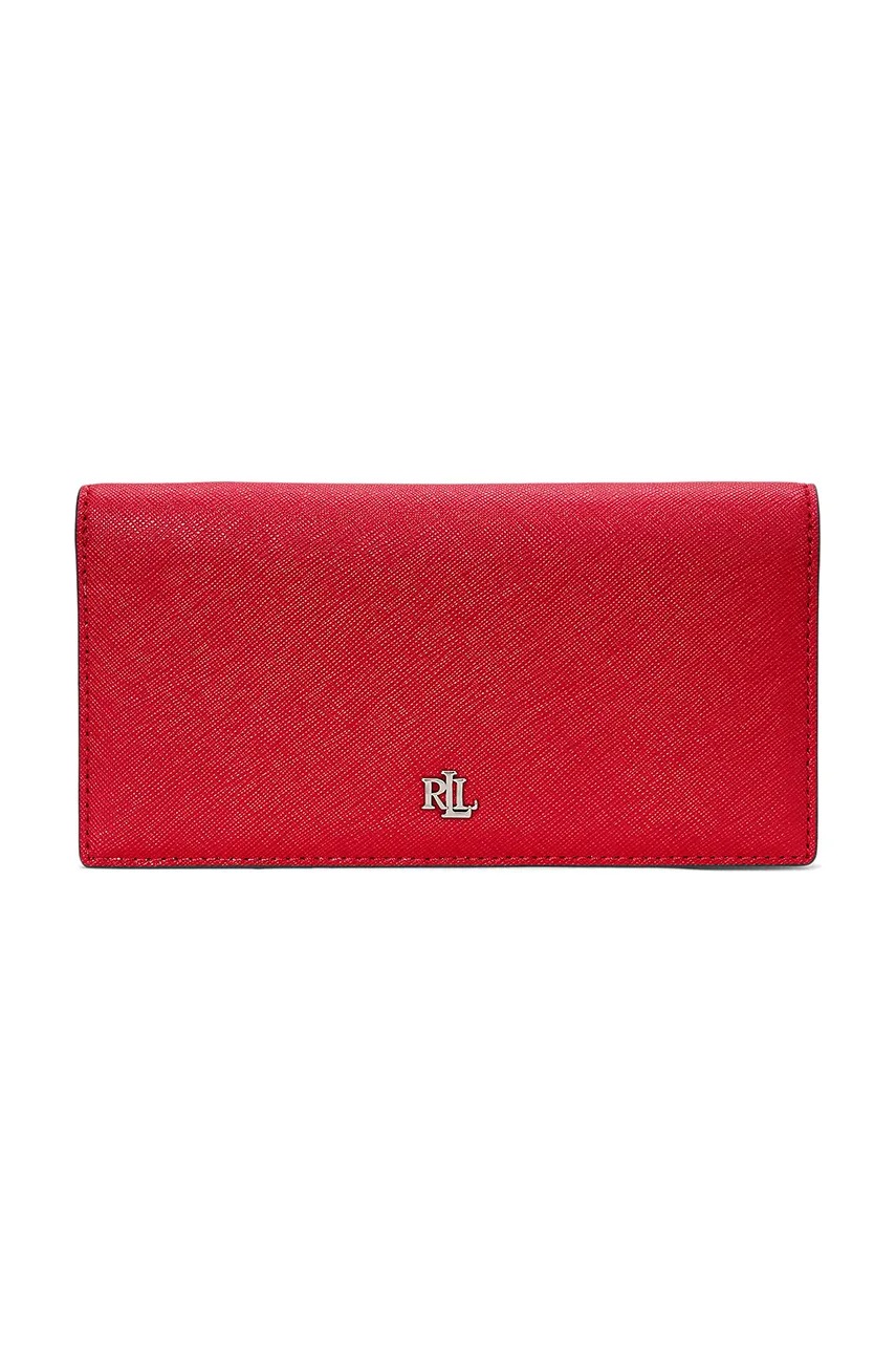 

Кожен портфейл Lauren Ralph Lauren дамски в златисто 432802917, Червен