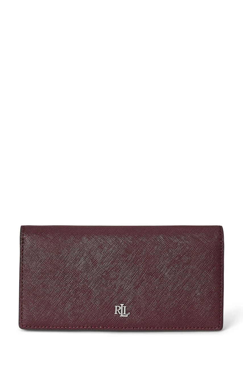 Kožená peněženka Lauren Ralph Lauren dámská, zlatá barva, 432802917