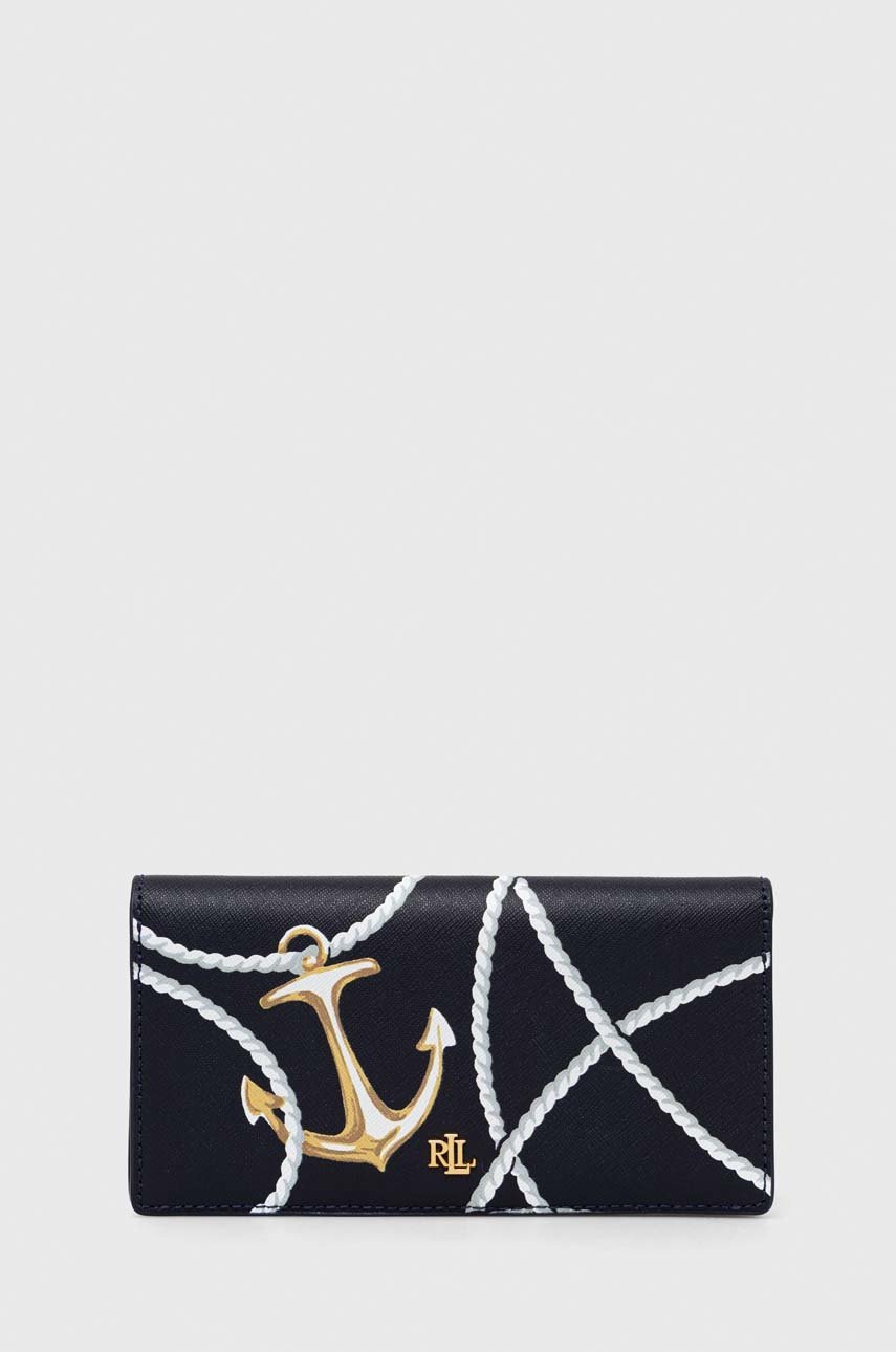 

Кожен портфейл Lauren Ralph Lauren дамски в тъмносиньо, Тъмносин
