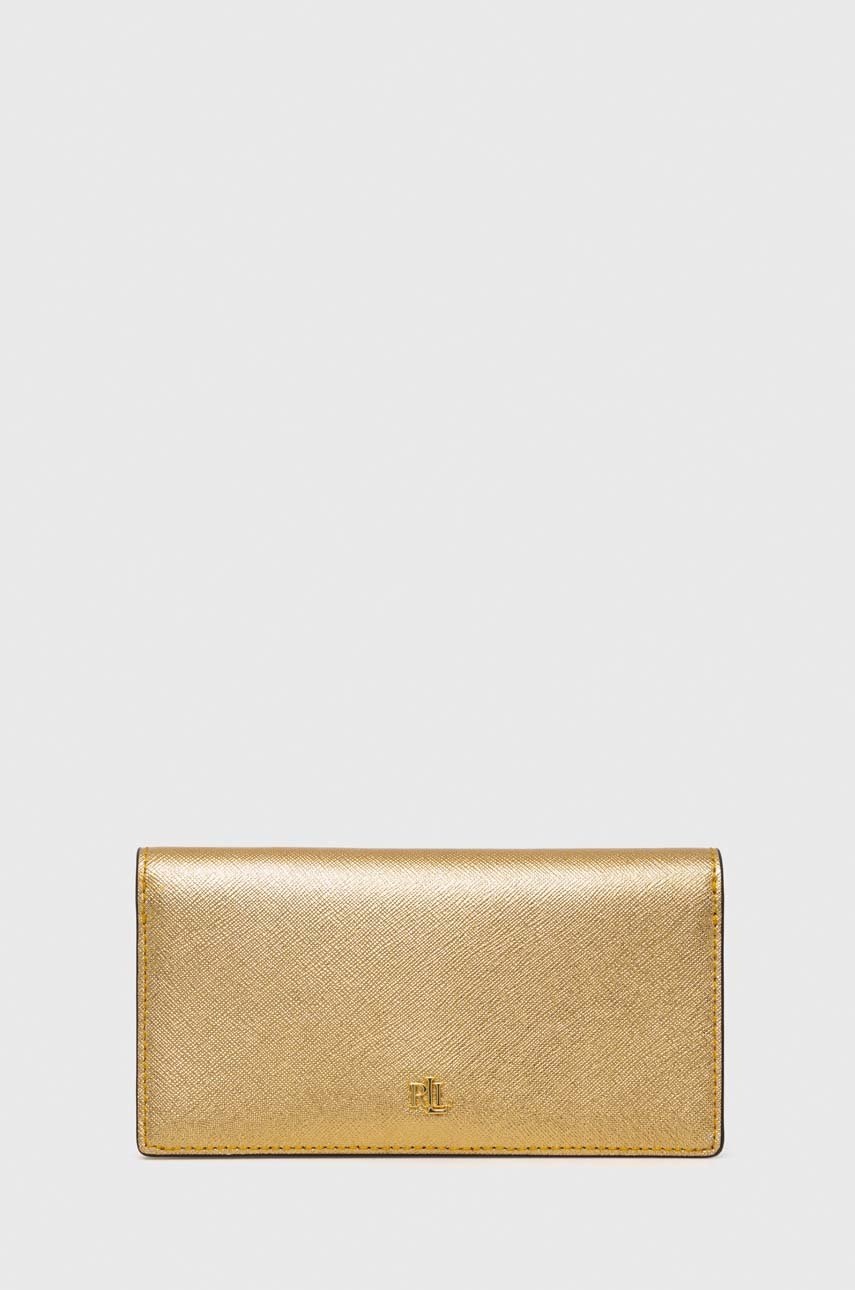 

Кожен портфейл Lauren Ralph Lauren дамски в златисто, Злато