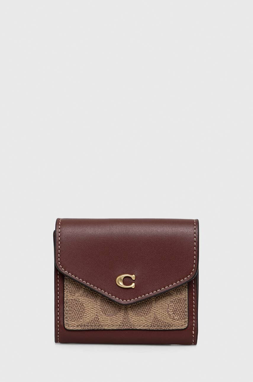 

Кожен портфейл Coach дамски, Бордо