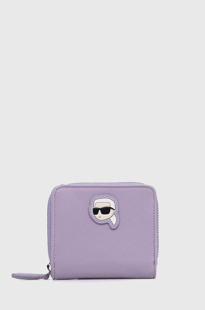Karl Lagerfeld portofel femei, culoarea violet