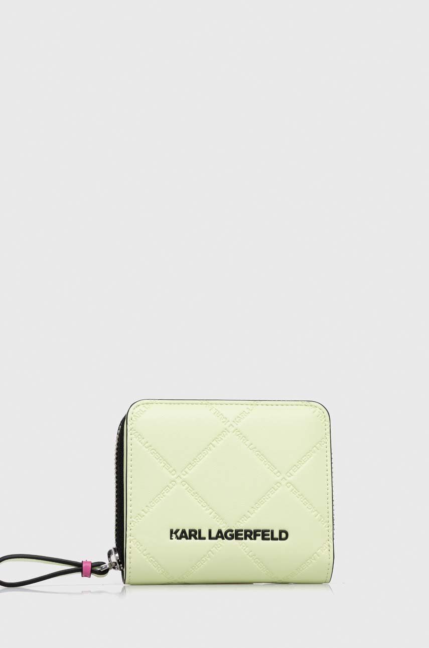 Karl Lagerfeld portofel femei, culoarea verde