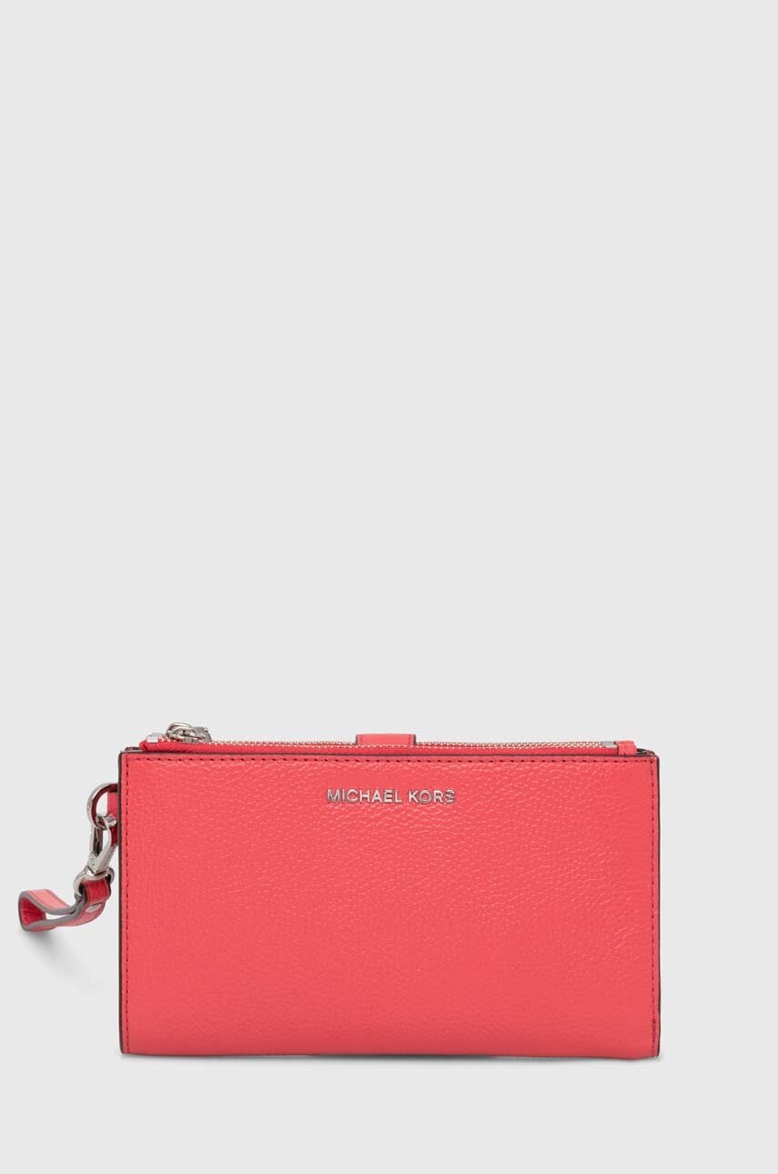 

Кожен портфейл MICHAEL Michael Kors дамски в розово, Розов
