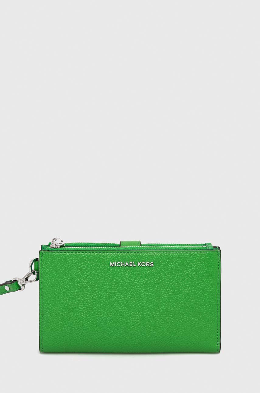 

Кожаный кошелек MICHAEL Michael Kors женский цвет зелёный