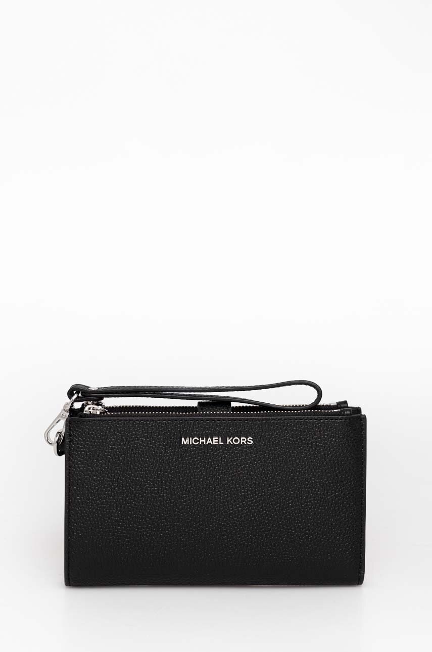 

Шкіряний гаманець MICHAEL Michael Kors жіночий колір чорний