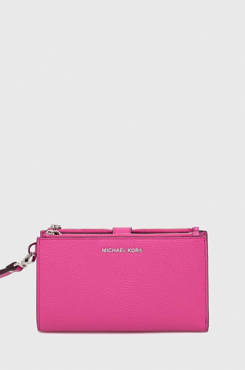 

Кожаный кошелек MICHAEL Michael Kors женский цвет розовый
