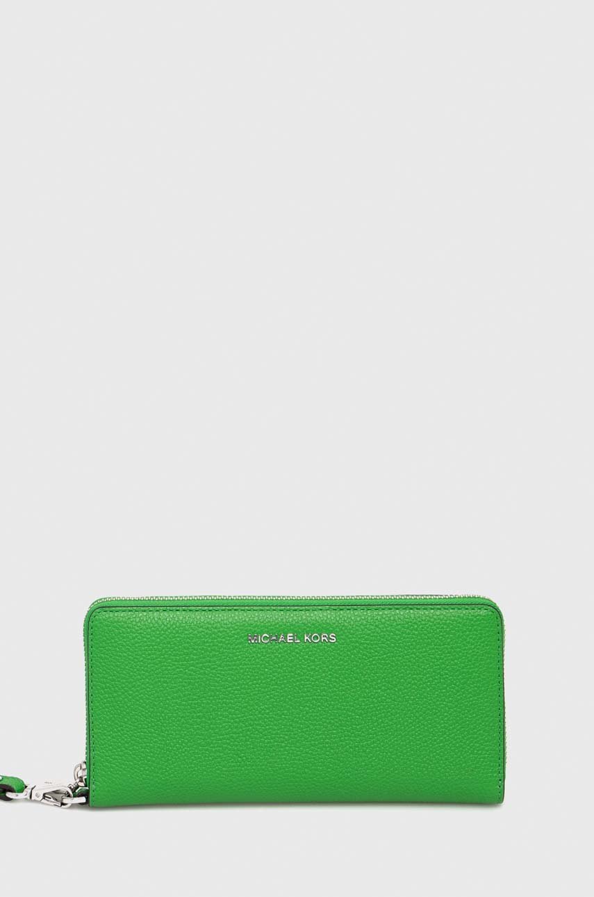 

Кожен портфейл MICHAEL Michael Kors дамски в зелено, Зелен