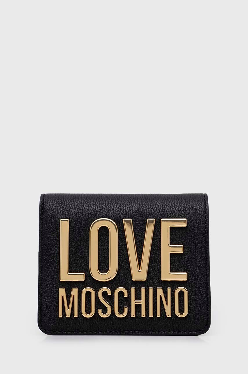 

Портмоне Love Moschino дамски в черно, Черен