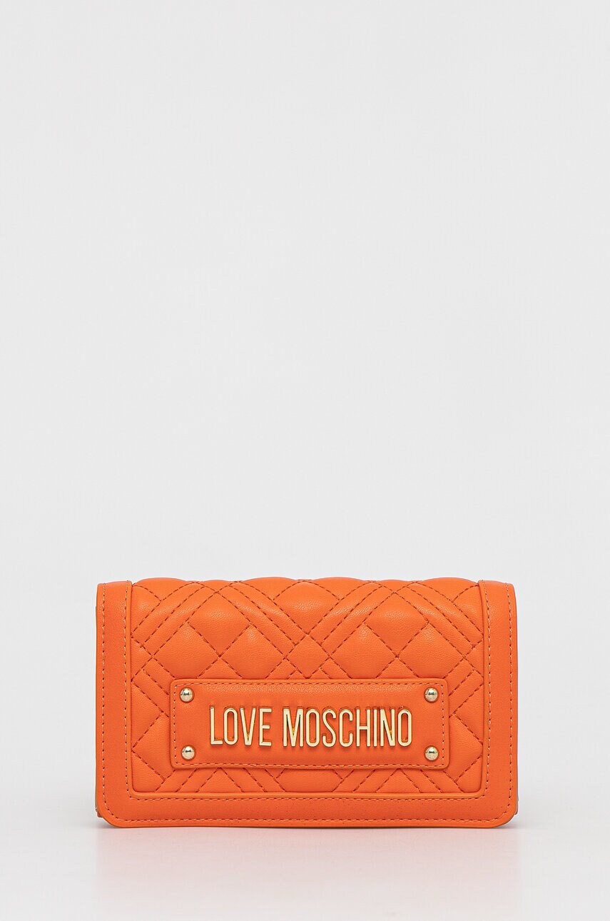 

Портмоне Love Moschino дамски в оранжево, Оранжев
