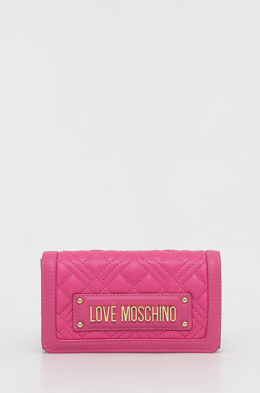 

Гаманець Love Moschino жіночий колір рожевий