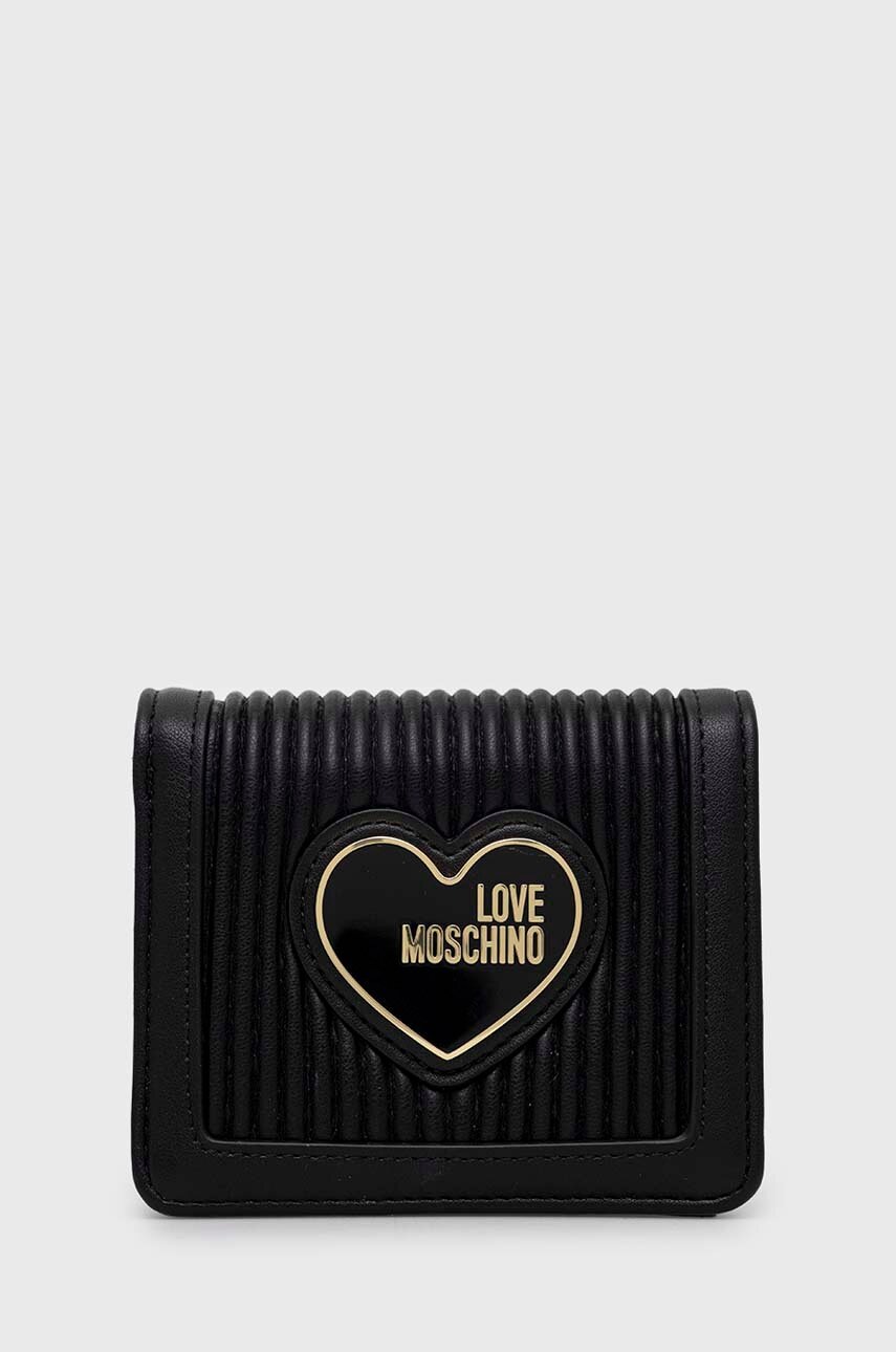

Портмоне Love Moschino дамски в черно, Черен
