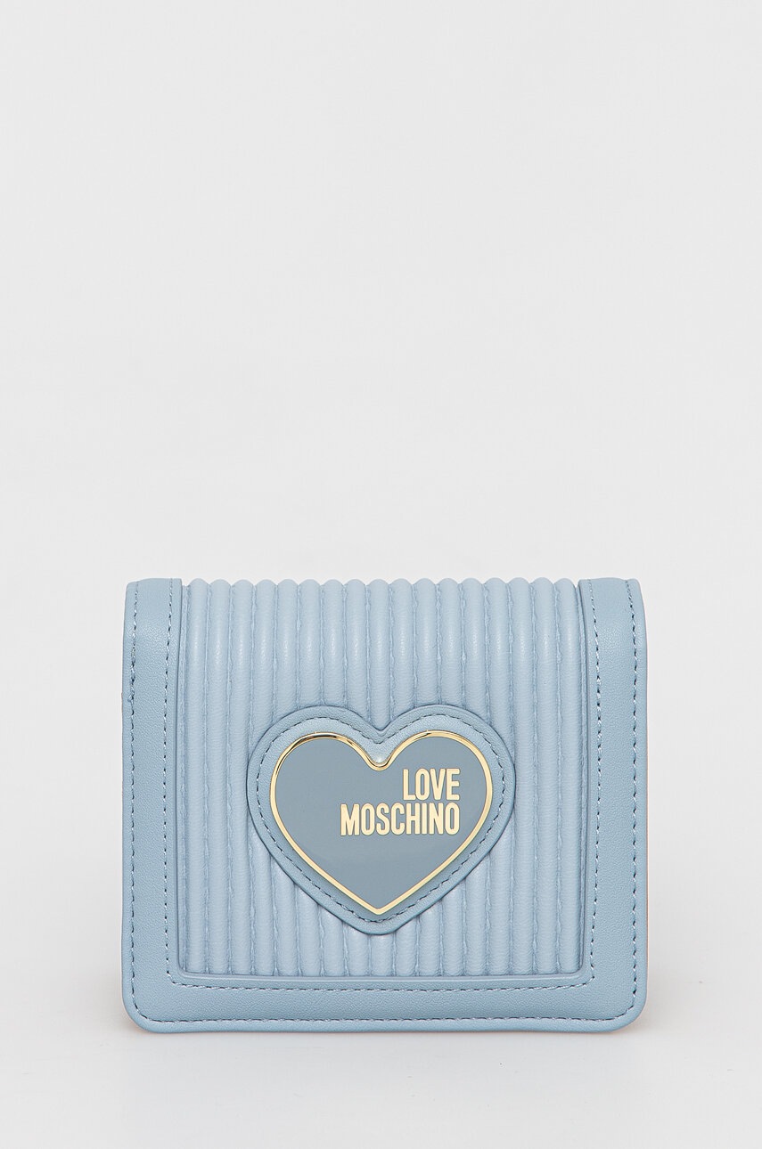 

Портмоне Love Moschino дамски в синьо, Син