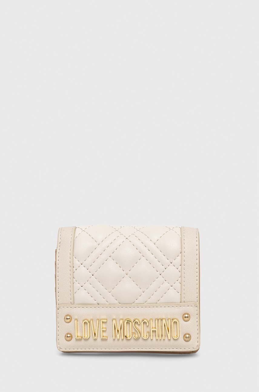 

Портмоне Love Moschino дамски в бежово, Бежов