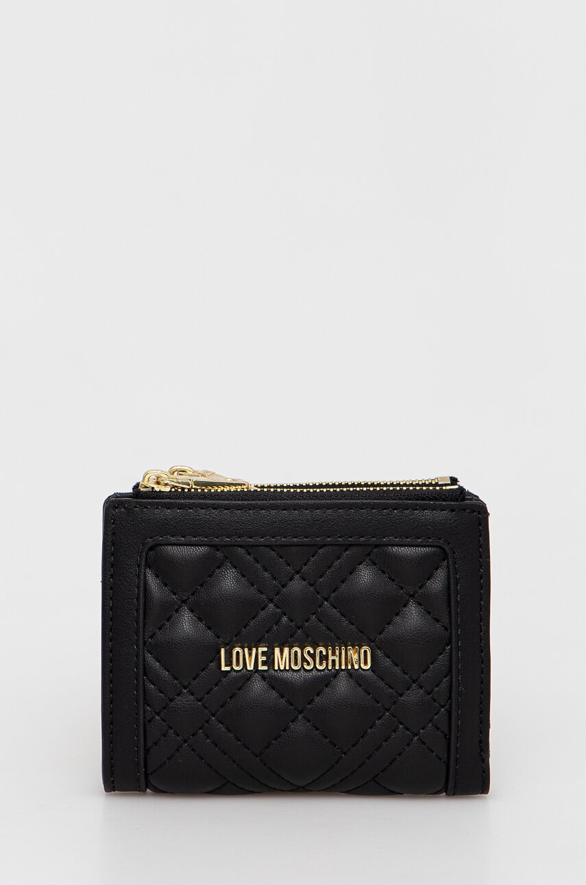 

Портмоне Love Moschino дамски в черно, Черен