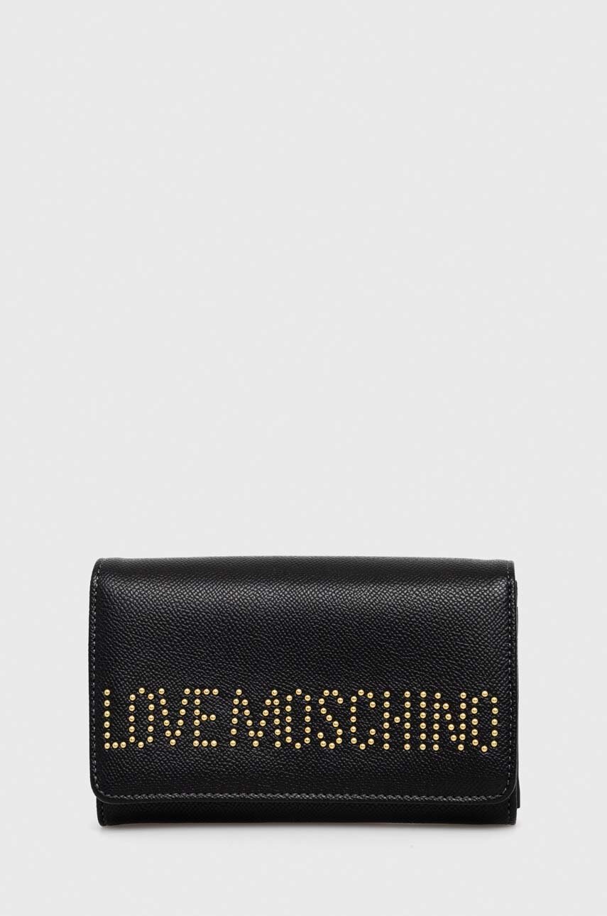 

Портмоне Love Moschino дамски в черно, Черен