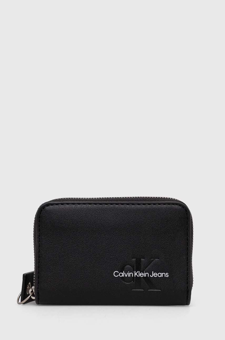 

Портфейл Calvin Klein Jeans дамски в черно, Черен