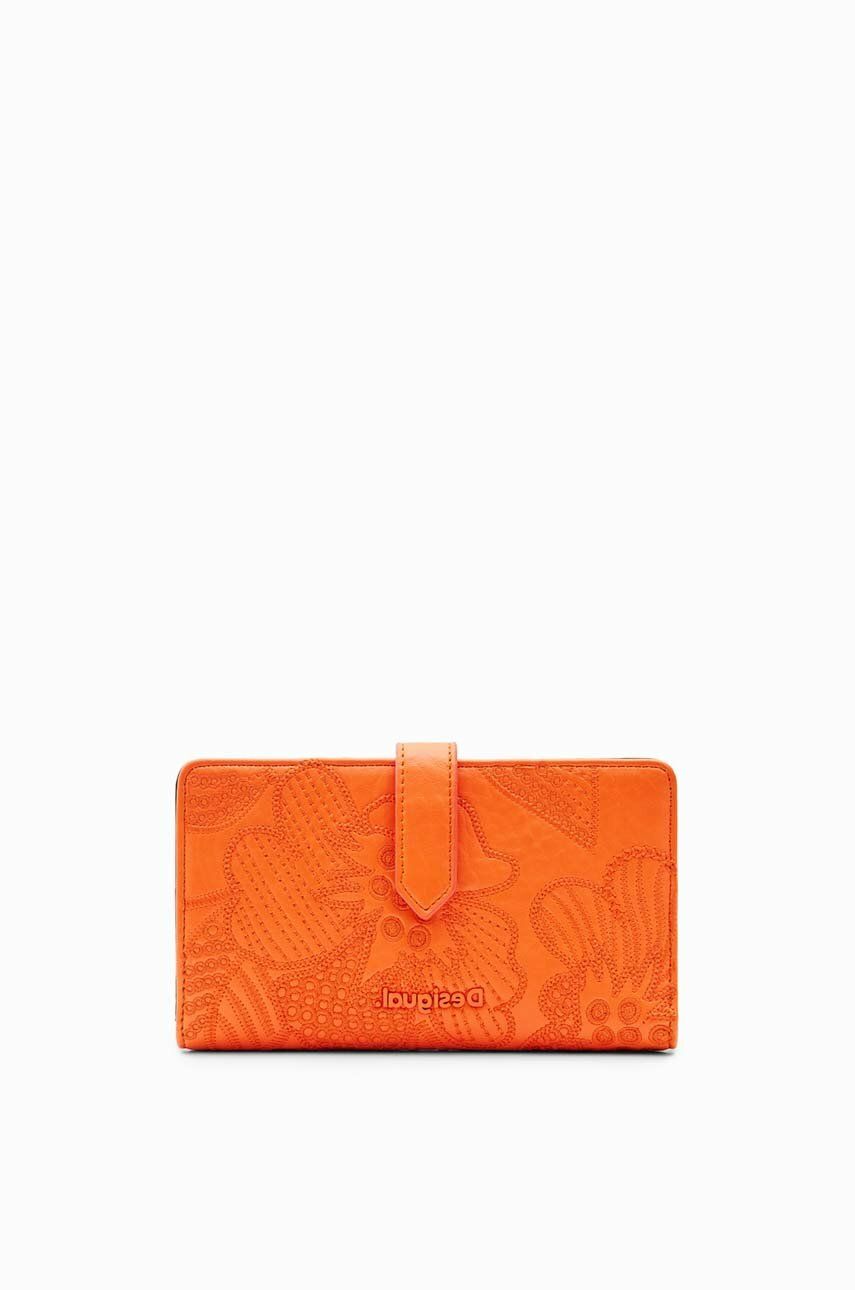 Desigual portofel femei, culoarea portocaliu