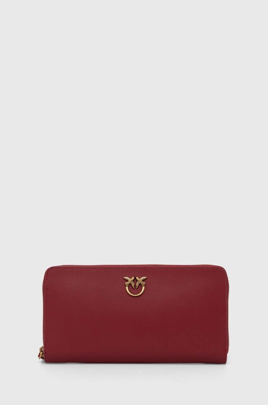 

Кожен портфейл Pinko дамски в розово 100250 A0F1, Бордо