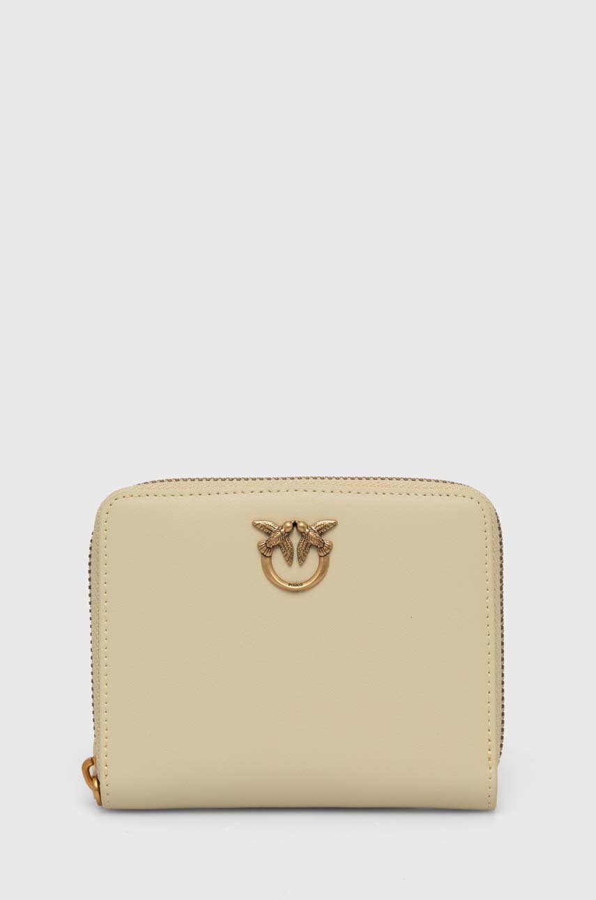 

Кожен портфейл Pinko дамски в бежово 100249.A0F1, Бежов
