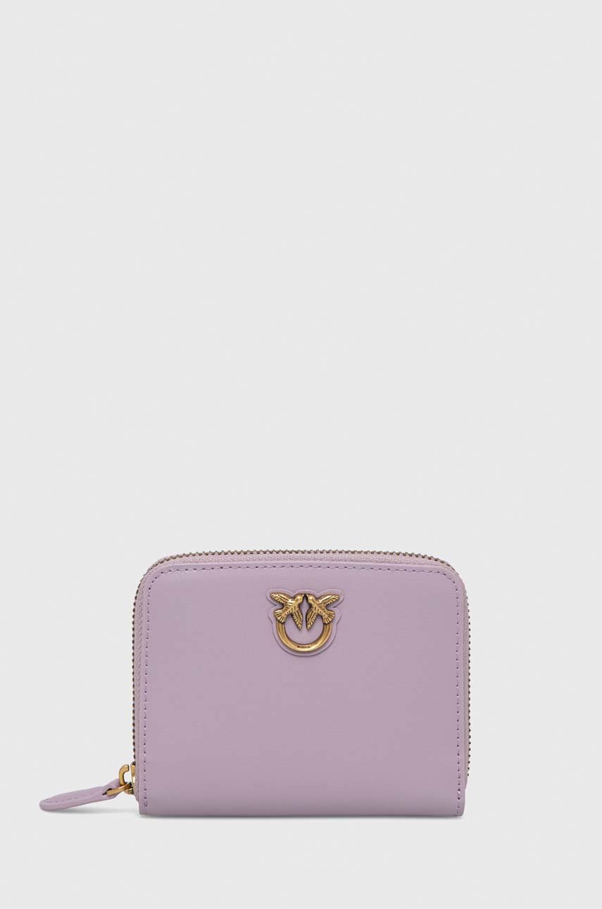 

Кожен портфейл Pinko дамски в лилаво, Виолетов