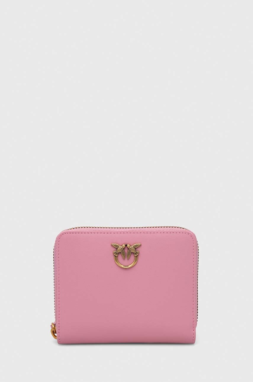 

Кожен портфейл Pinko дамски в розово 100249.A0F1, Розов