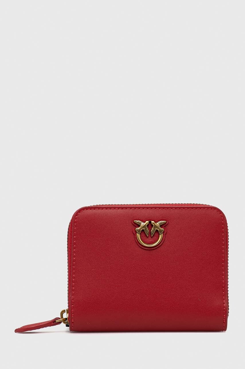 

Кожен портфейл Pinko дамски в червено, Червен