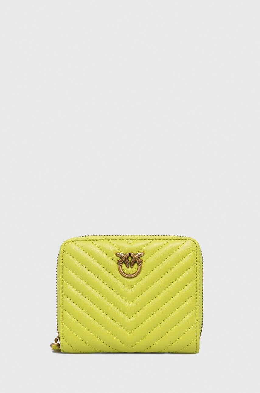 

Кожен портфейл Pinko дамски в розово, Жълт
