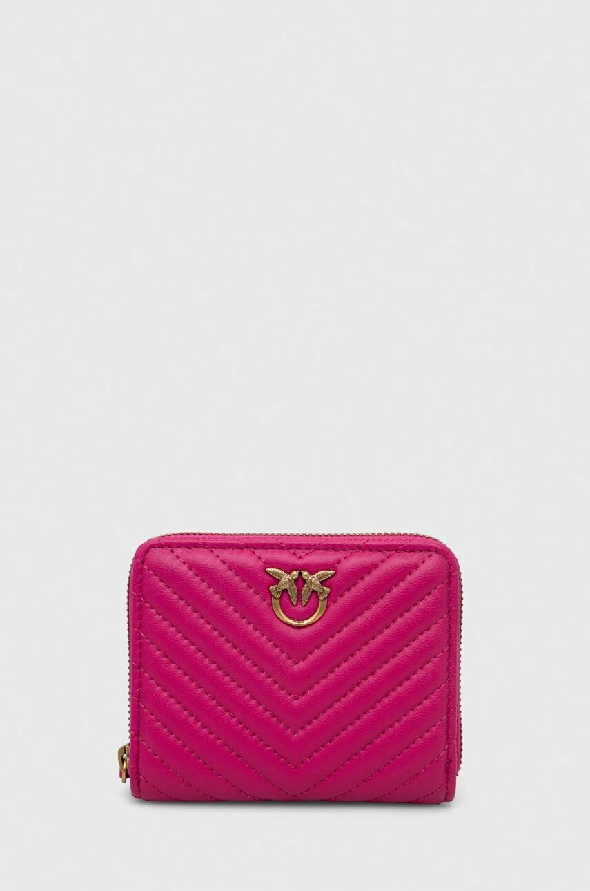 

Кожен портфейл Pinko дамски в розово 100249.A0GK, Розов