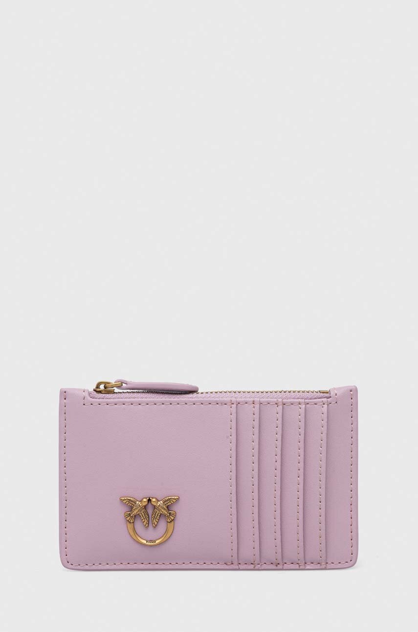 

Кожен портфейл Pinko дамски в розово 100251.A0GK, Розов