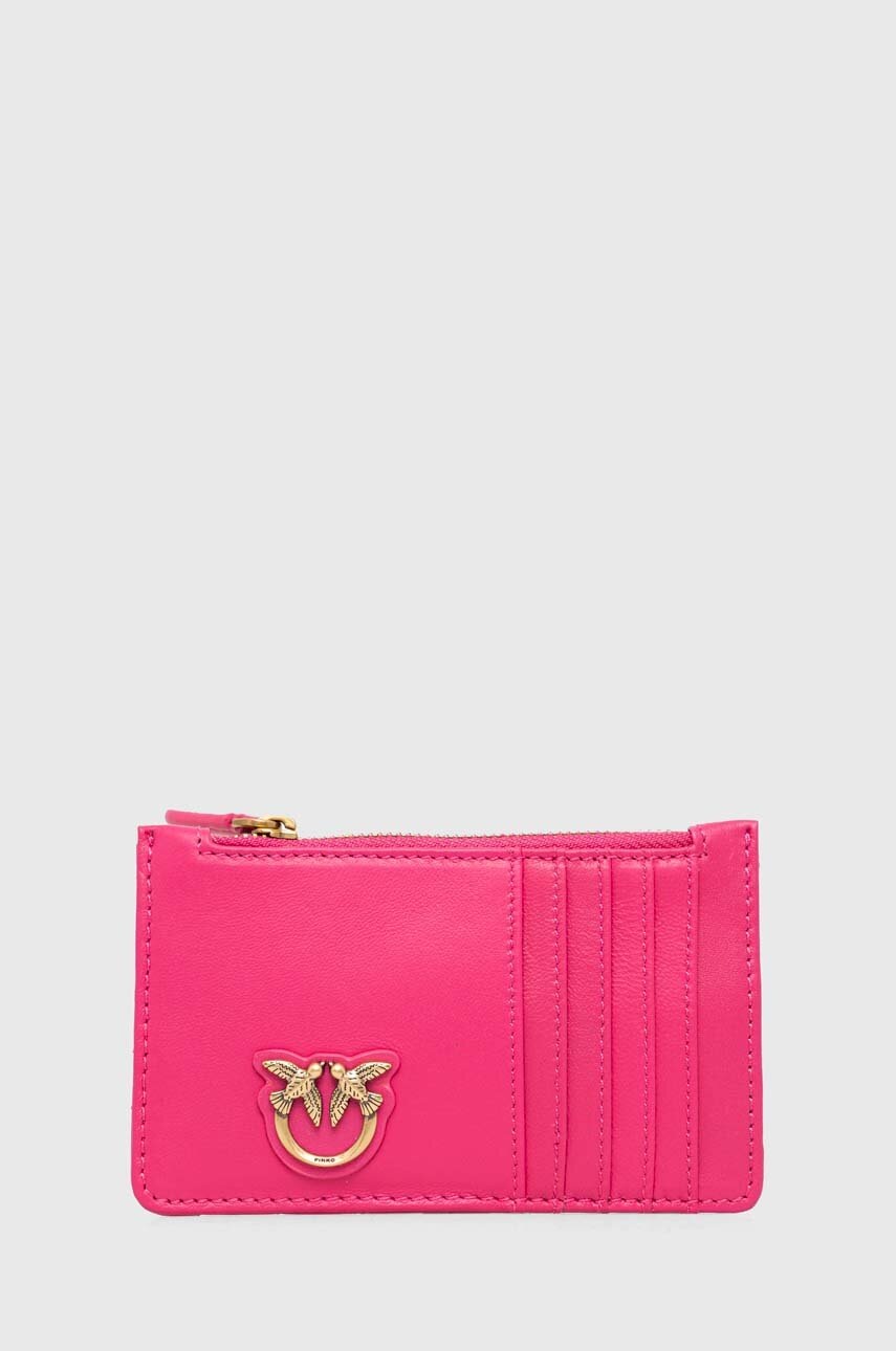 

Кожаный кошелек Pinko женский цвет фиолетовый
