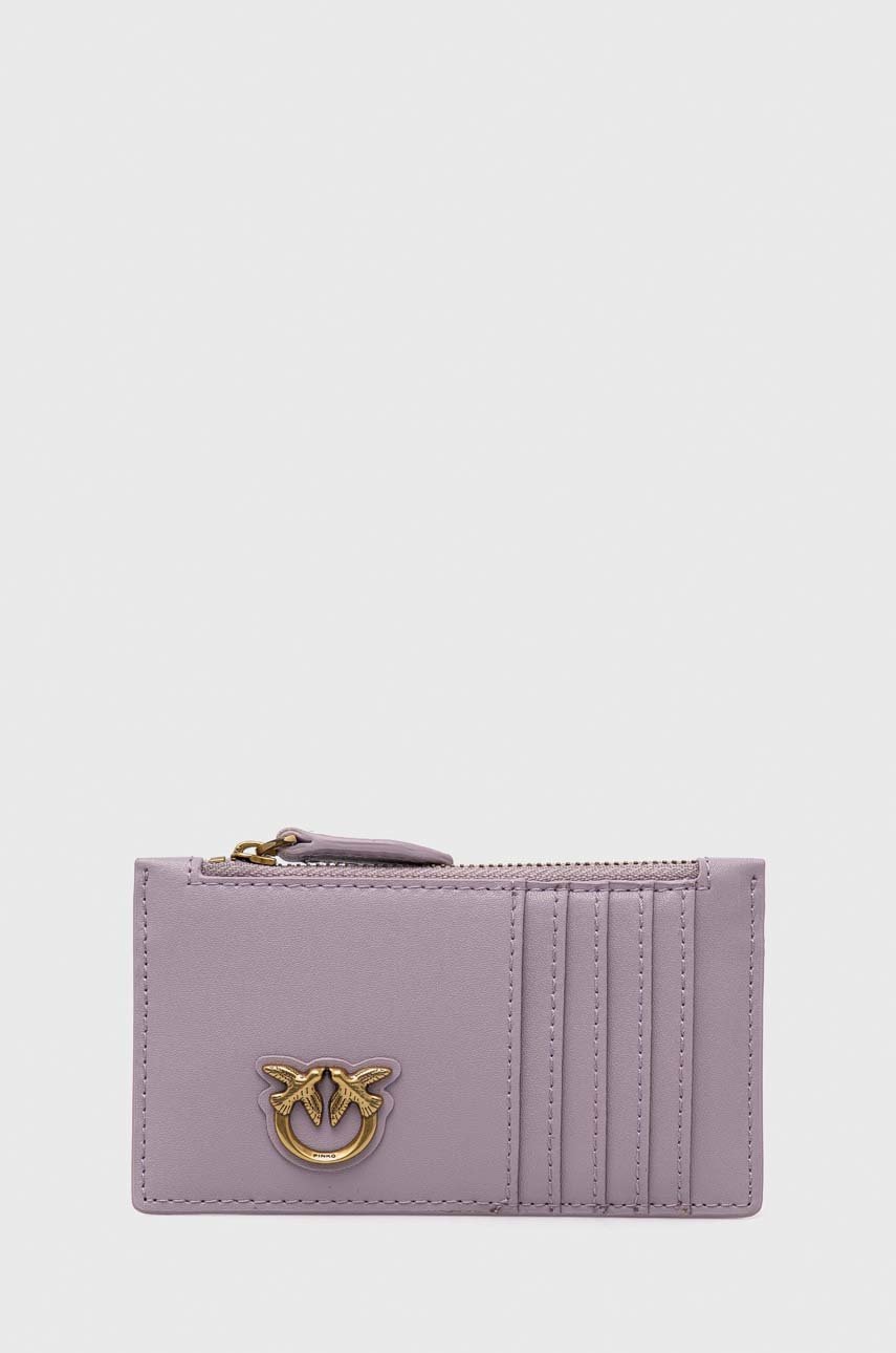 

Кожен портфейл Pinko дамски в лилаво, Виолетов