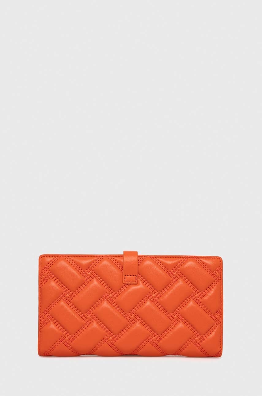 

Шкіряний гаманець Kurt Geiger London жіночий колір помаранчевий