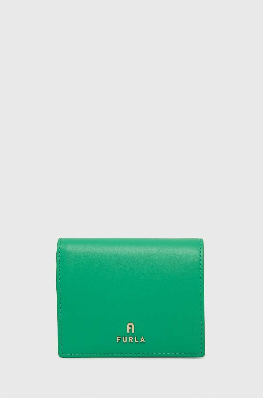 

Кожен портфейл Furla дамски в зелено, Зелен