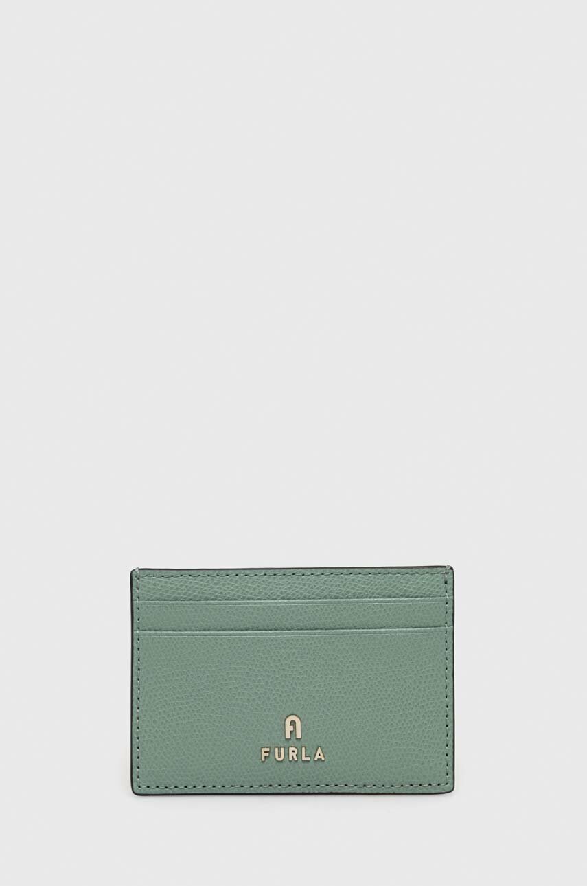 

Кожаный чехол на карты Furla цвет зелёный