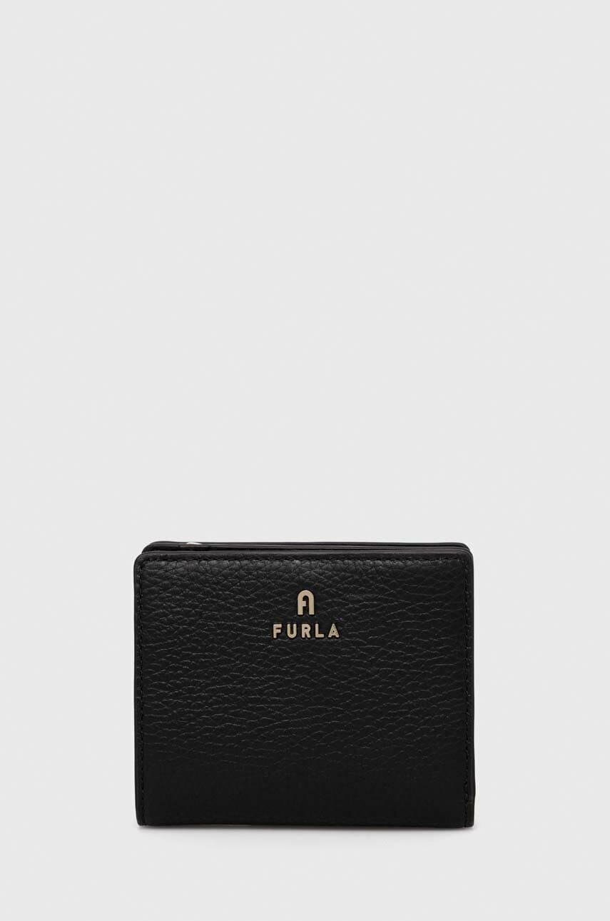 Furla portofel de piele femei, culoarea negru