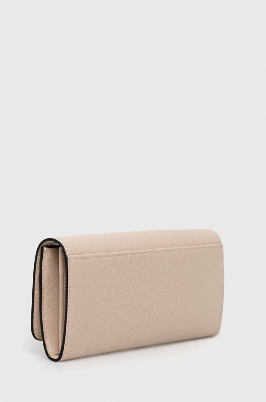 

Кожаный кошелек Furla женский цвет бежевый