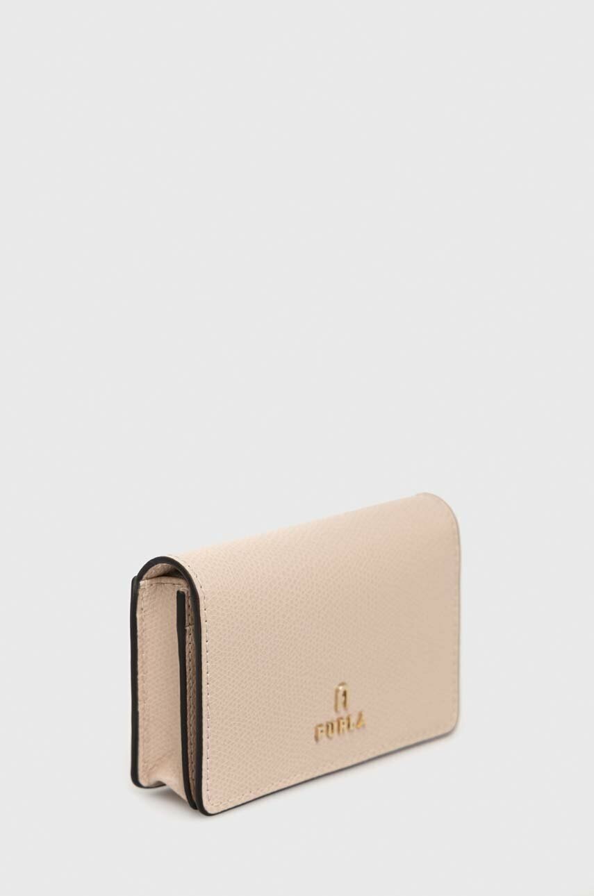 

Кожаный кошелек Furla Camelia женский цвет бежевый