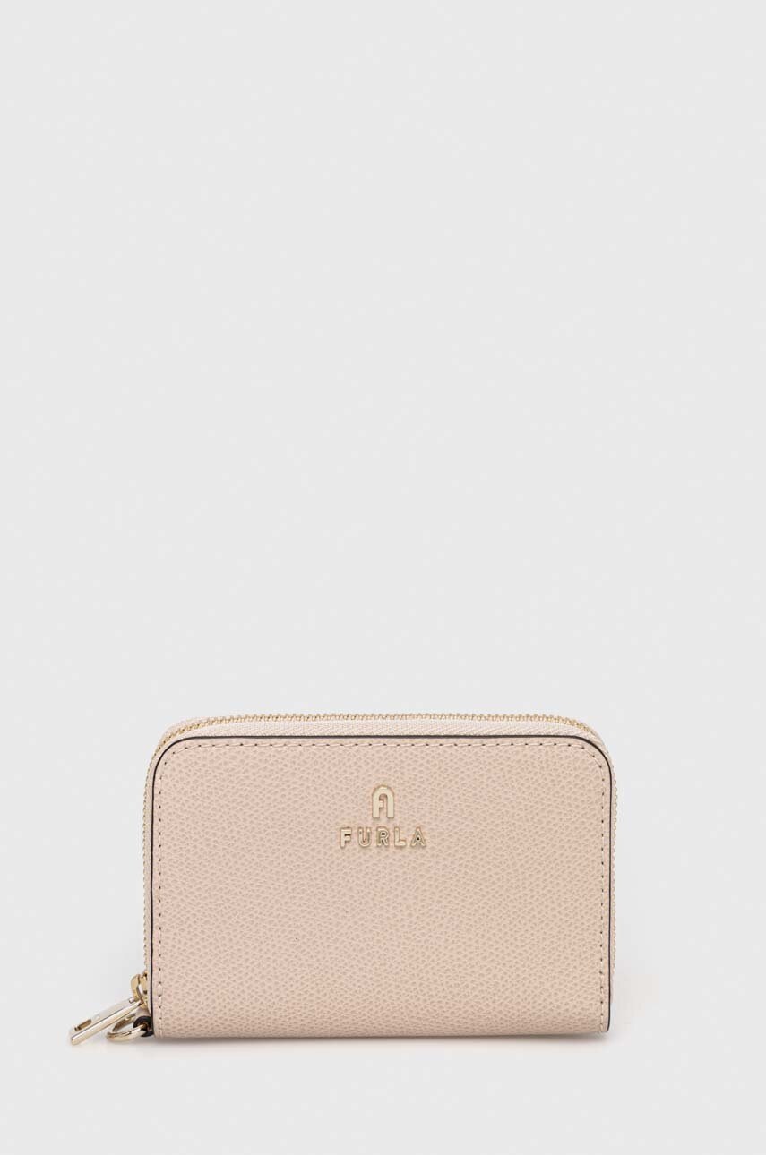

Кожен портфейл Furla дамски в розово, Розов