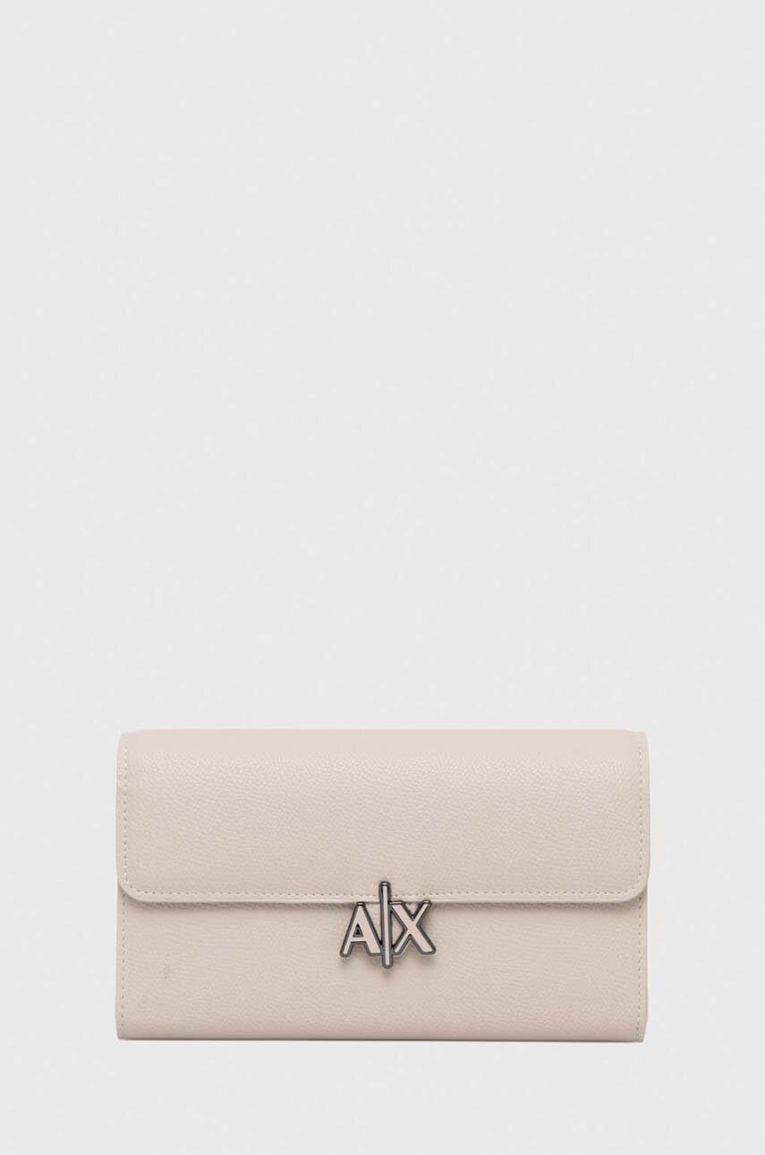 

Кошелек Armani Exchange женский цвет бежевый