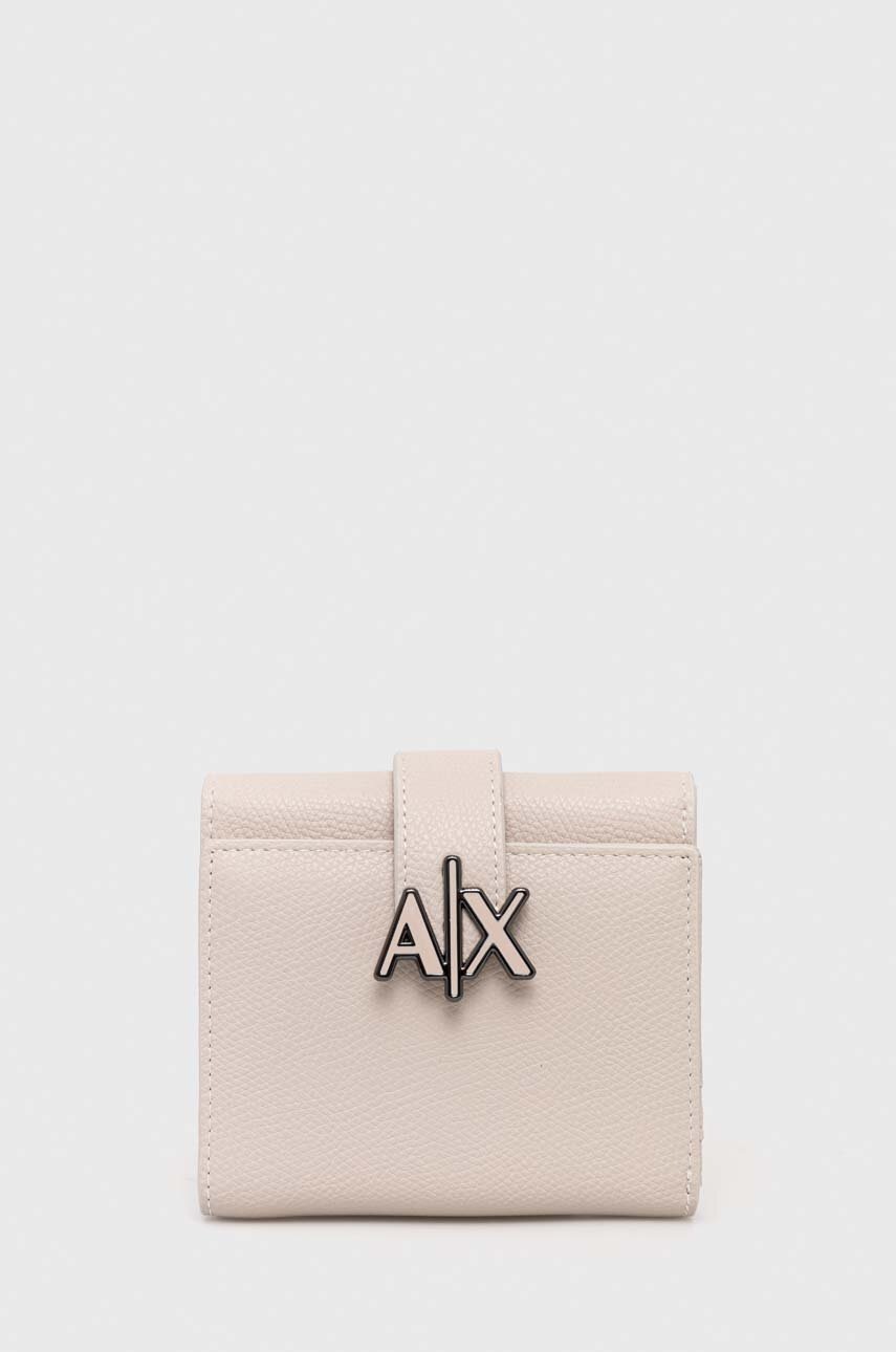 

Гаманець Armani Exchange жіночий колір бежевий
