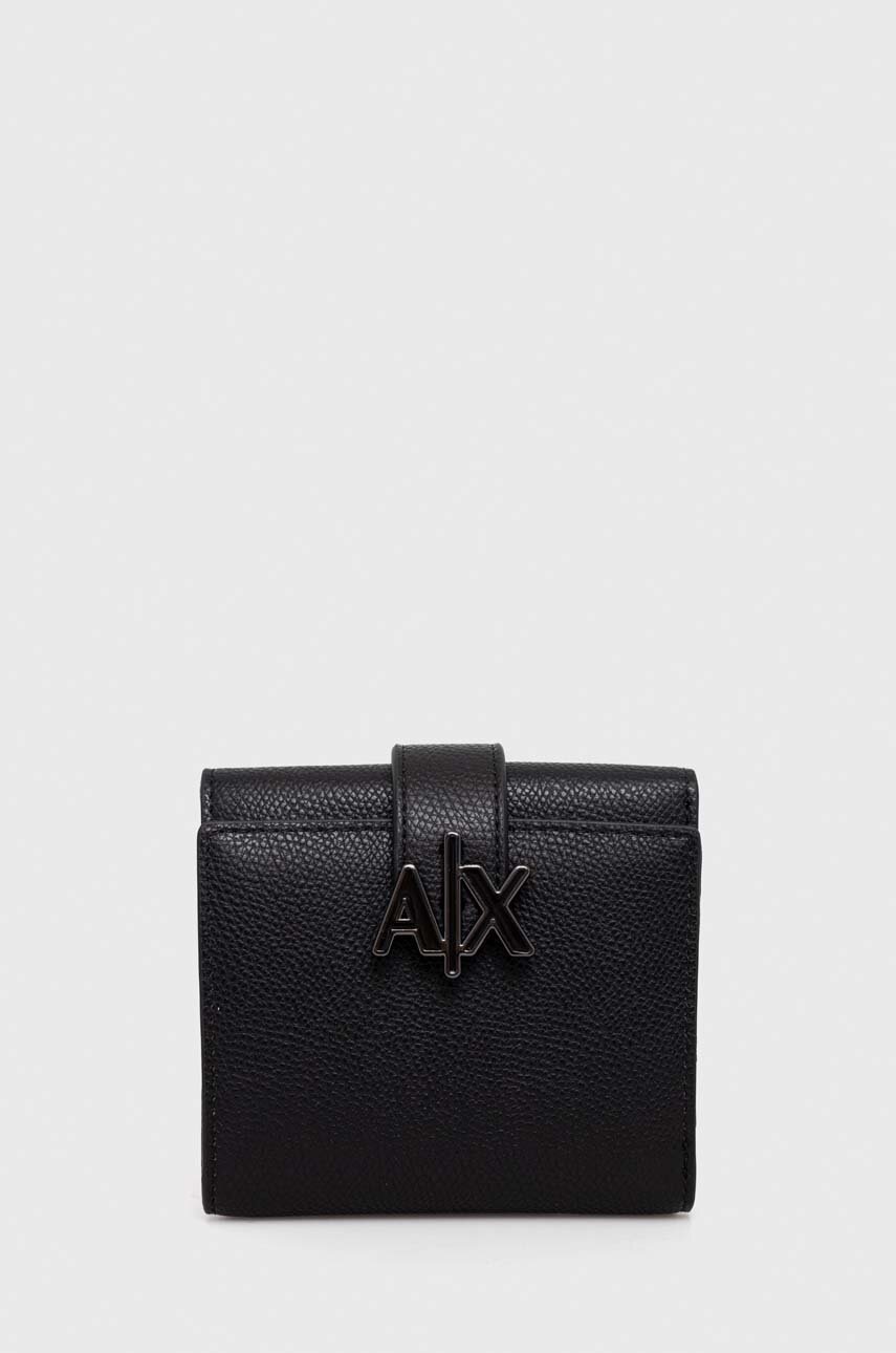 

Портмоне Armani Exchange дамски в черно, Черен