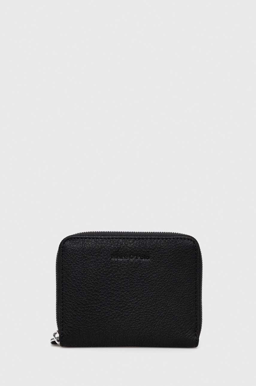 

Кожен портфейл Marc O'Polo дамски в черно, Черен