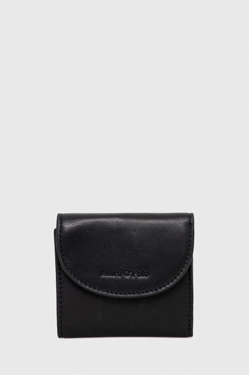 

Кожен портфейл Marc O'Polo дамски в черно, Черен