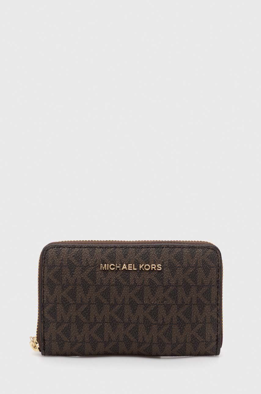 Peněženka MICHAEL Michael Kors hnědá barva - hnědá -  Hlavní materiál: Umělá hmota Vnitřek