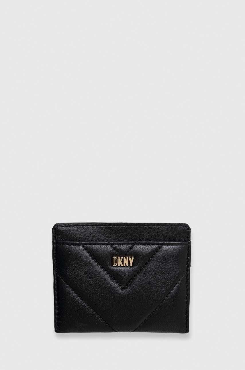 Dkny Carcasa Din Piele Culoarea Negru