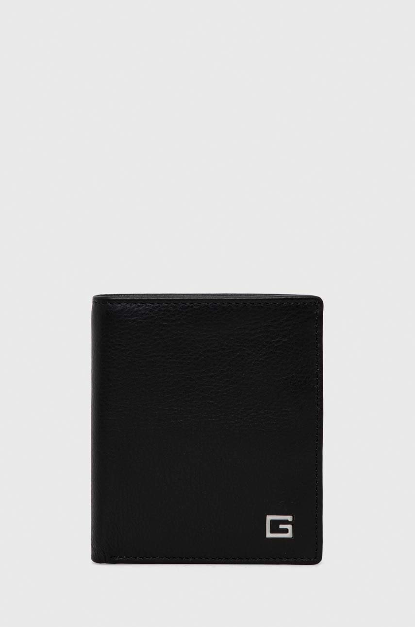 

Кожен портфейл Guess мъжки в черно, Черен