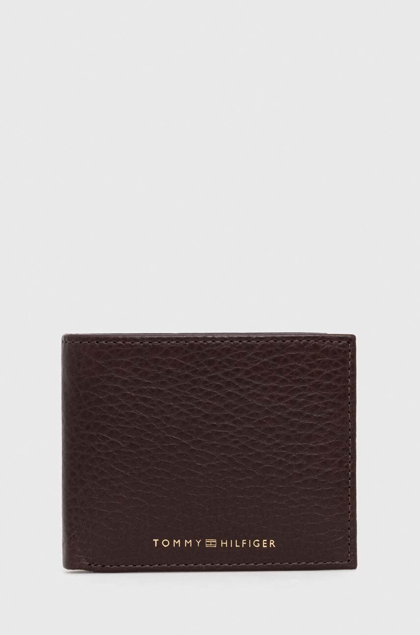 

Кожен портфейл Tommy Hilfiger мъжки в кафяво, Кафяв
