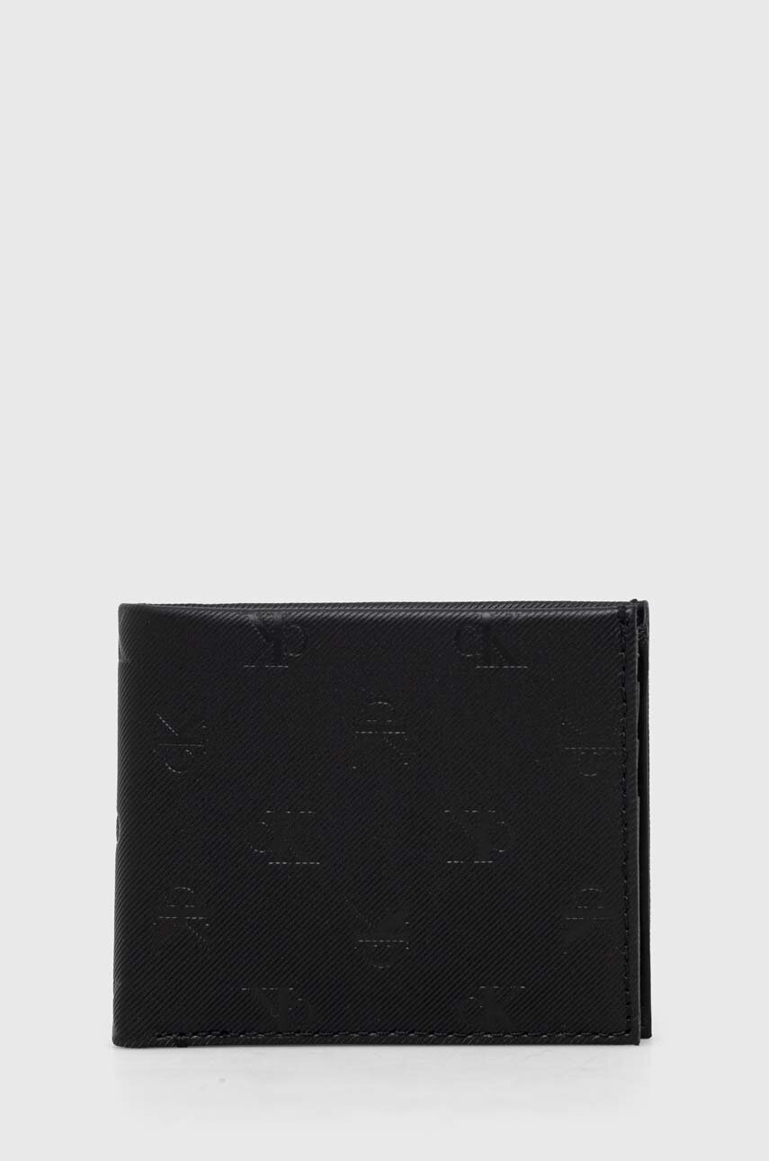 

Кожен портфейл Calvin Klein Jeans мъжки в черно, Черен