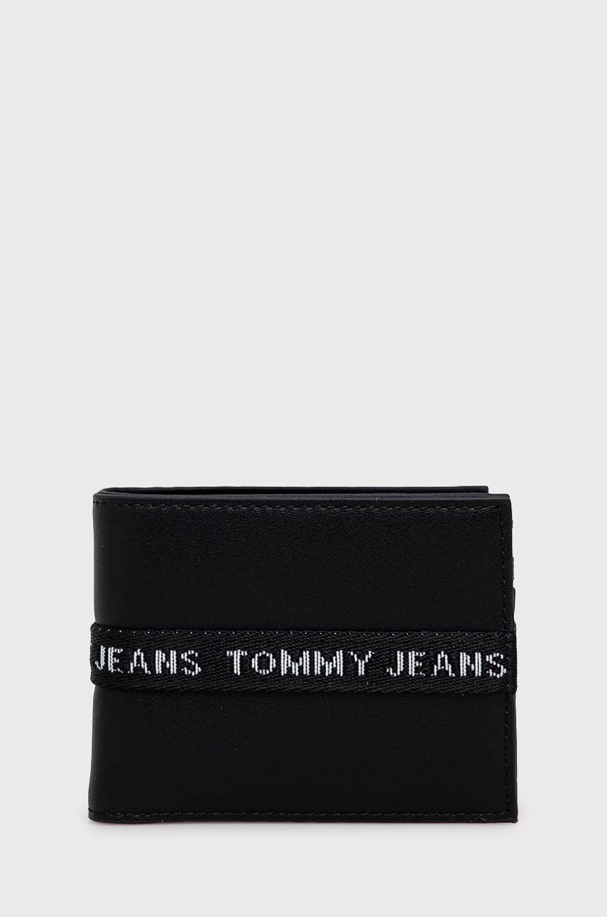 

Портмоне Tommy Jeans мъжки в черно, Черен